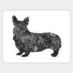 Pembroke Welsh Corgi dog black and white Sticker